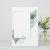 Kleurrijke Inspirerend  Peacock-doezelaar Briefpapier (Staand voorkant)