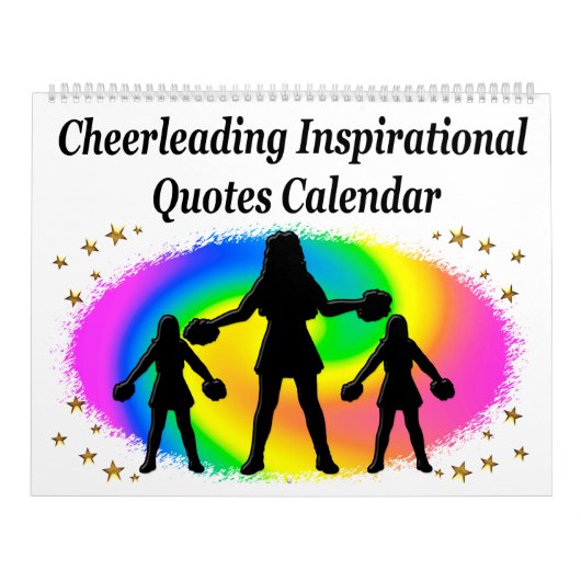 KLEURRIJKE INSPIREREND QUOTE CHEERLEADERKALENDER KALENDER (Hoes)
