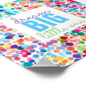 kleurrijke inspirerende citatenposter droom groot poster (Hoek)