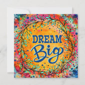 Kleurrijke Inspirerende Droom Groot Leuk Afstudere (Voorkant)