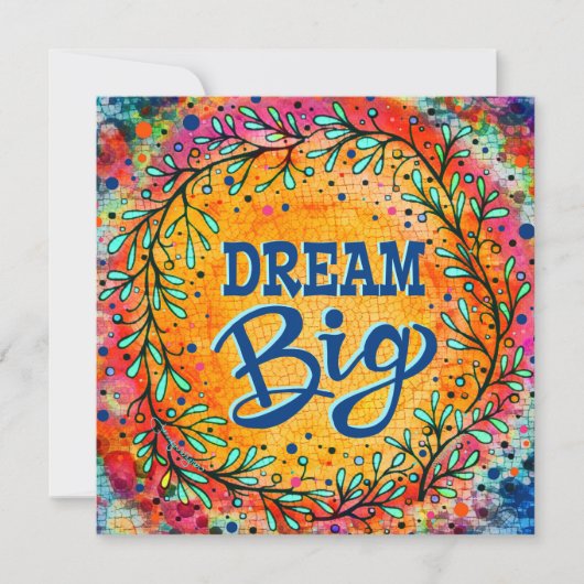 Kleurrijke Inspirerende Droom Groot Leuk Afstudere (Voorkant)