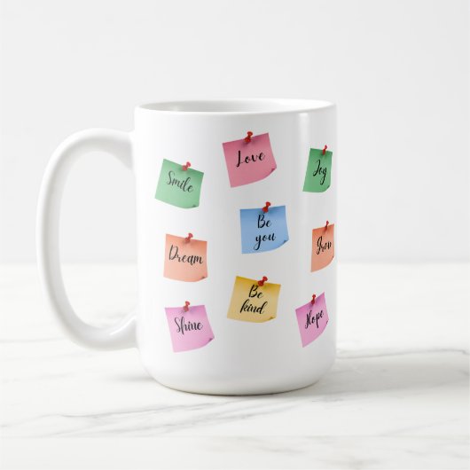 Kleurrijke Inspirerende Post-Its Koffiemok (Links)