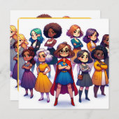 Kleurrijke Internationale Vrouwendag Kunst (Voorkant / Achterkant)