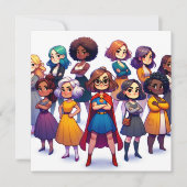 Kleurrijke Internationale Vrouwendag Kunst (Voorkant)