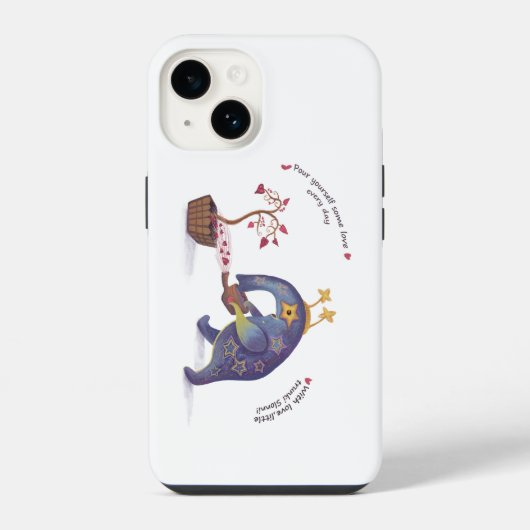 Kleurrijke iPhone 14 Stoer Hoesje, Glanzend iPhone Hoesje (Achterkant)