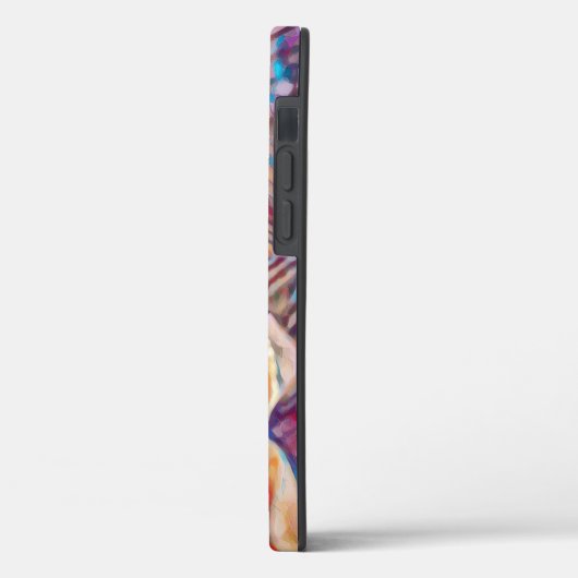 Kleurrijke Iris Flower Abstract Art Telefoon Case (Achterkant / Links)