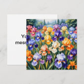 Kleurrijke iris tuin (Voorkant / Achterkant)