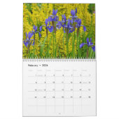 Kleurrijke irisbloemen kalender (Feb 2026)