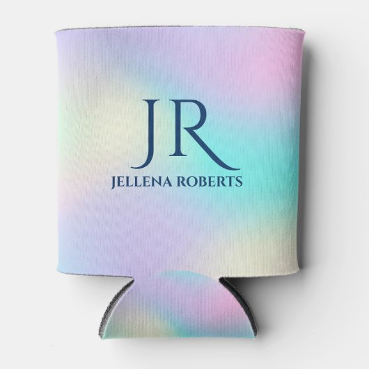 Kleurrijke iriserende achtergrond 2 blikjeskoeler (Voorkant)