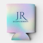 Kleurrijke iriserende achtergrond 2 blikjeskoeler (Achterkant)