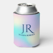 Kleurrijke iriserende achtergrond 2 blikjeskoeler (Blikje Achterkant)