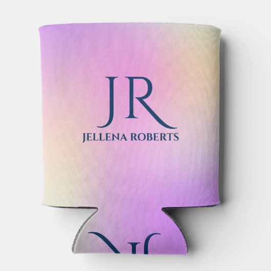 Kleurrijke iriserende achtergrond 3 blikjeskoeler (Achterkant)