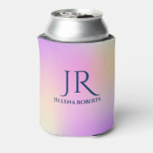 Kleurrijke iriserende achtergrond 3 blikjeskoeler (Blikje Achterkant)