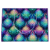 Kleurrijke/iriserende aquatische schubben groot cadeauzakje (Voorkant)