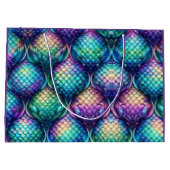 Kleurrijke/iriserende aquatische schubben groot cadeauzakje (Achterkant)