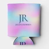 Kleurrijke iriserende holografische achtergrond 4 blikjeskoeler (Voorkant)