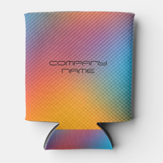 Kleurrijke, iriserende holografische achtergrond blikjeskoeler (Voorkant)