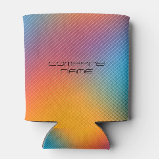 Kleurrijke, iriserende holografische achtergrond blikjeskoeler (Achterkant)