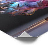 Kleurrijke iriserende kerstboom poster (Hoek)