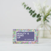 Kleurrijke iriserende Opal Marble Sparkle Glitter Visitekaartje (Staand voorkant)