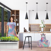 Kleurrijke iriserende psychedelische  bubbels schort