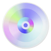 Kleurrijke iriserende regenboog goede vibes gradië keramische knop (Voorkant)