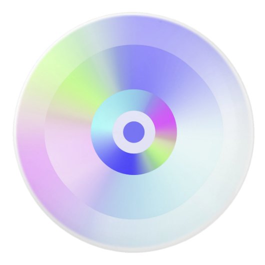 Kleurrijke iriserende regenboog goede vibes gradië keramische knop (Voorkant)