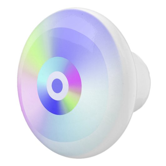 Kleurrijke iriserende regenboog goede vibes gradië keramische knop (Rechts)