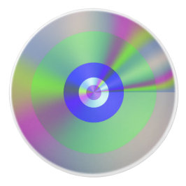 Kleurrijke iriserende regenboog goede vibes gradië keramische knop