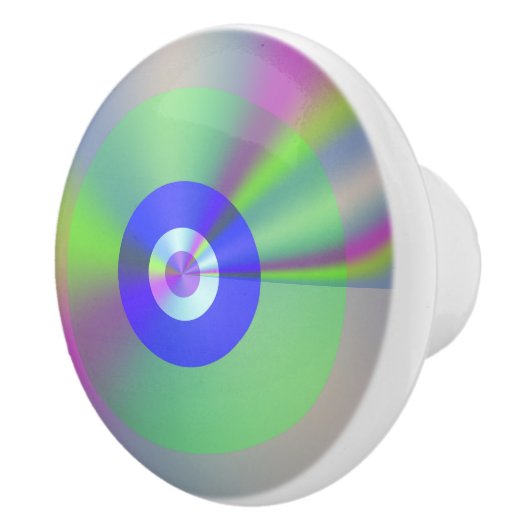 Kleurrijke iriserende regenboog goede vibes gradië keramische knop (Rechts)