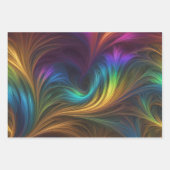 Kleurrijke iriserende wervelpatronen inpakpapier vel (Voorkant)