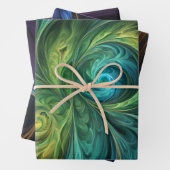 Kleurrijke iriserende wervelpatronen inpakpapier vel (In situ)