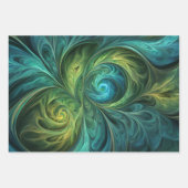 Kleurrijke iriserende wervelpatronen inpakpapier vel (Voorkant 3)