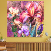 Kleurrijke Irissen Canvasprint Canvas Afdruk (Insitu (Woonkamer))