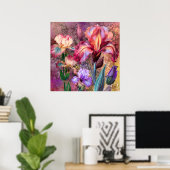 Kleurrijke Irissen Poster (Thuiskantoor)