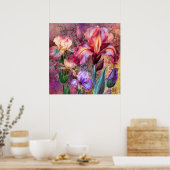 Kleurrijke Irissen Poster (Keuken)