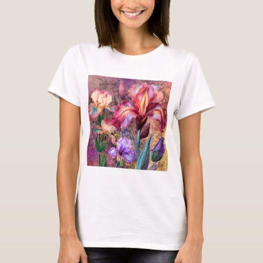 Kleurrijke Irissen T-Shirt (Voorkant)