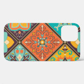 Kleurrijke islamitisch geïnspireerde patchwork teg Case-Mate iPhone case (Achterkant (horizontaal))