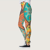 Kleurrijke islamitisch geïnspireerde patchwork teg leggings (Links)