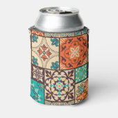 Kleurrijke Islamitische Patchwork:  Tegel. Blikjeskoeler (Blikje Achterkant)