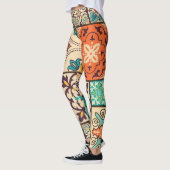 Kleurrijke Islamitische Patchwork:  Tegel. Leggings (Links)
