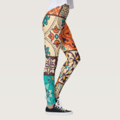 Kleurrijke Islamitische Patchwork:  Tegel. Leggings (Rechts)