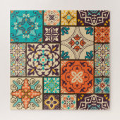 Kleurrijke Islamitische Patchwork: Tegel. Legpuzzel (Horizontaal)