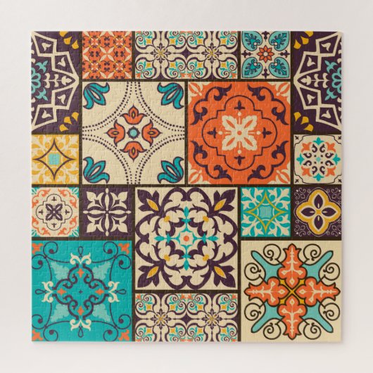 Kleurrijke Islamitische Patchwork: Tegel. Legpuzzel (Verticaal)