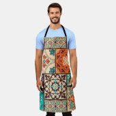 Kleurrijke Islamitische Patchwork: Tegel. Schort (Gedragen)