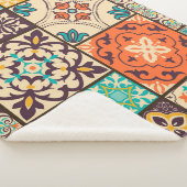 Kleurrijke Islamitische Patchwork: Tegel. Sherpa Deken (3/4)