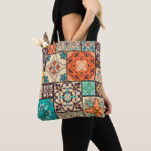 Kleurrijke Islamitische Patchwork:  Tegel. Tote Bag (Dichtbij)