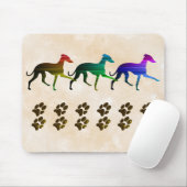 Kleurrijke Italiaanse Greyhounds Muismat (Met muis)