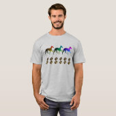 Kleurrijke Italiaanse Greyhounds T-shirt (Voorkant volledig)