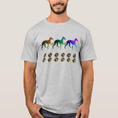 Kleurrijke Italiaanse Greyhounds T-shirt (Voorkant)
